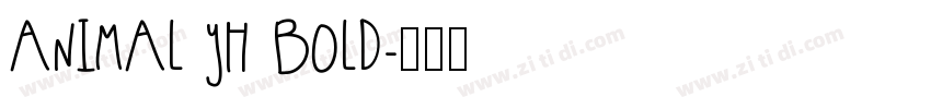 ANIMAL YH BOLD字体转换